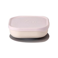 Miniware 微兒 聚乳酸兒童點心碗, 香草棉花糖色, 附矽膠吸盤和蓋子, 香草色+粉色, 1個