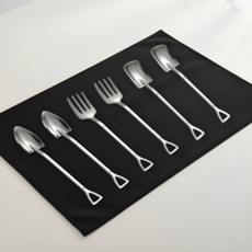 가주가샵 디저트 식기 6p, 1세트, 포크(2P) + 삼각삽(2P) + 사각삽(2P)