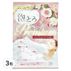 COW STYLE 牛乳石鹼 湯物語美肌泡泡入浴劑 花束香,30g,3包
