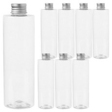 Glassdomae AC250 透明飲料容器 鋁製銀蓋, 250ml, 8個
