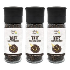 내츄럴스파이스 직접 갈아 사용하는 통흑후추 그라인더, 55g, 3개