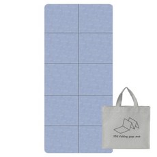 메리뉴 접이식 휴대용 논슬립 요가매트 + 가방 세트, 블루(요가매트), 랜덤발송(가방), 1세트
