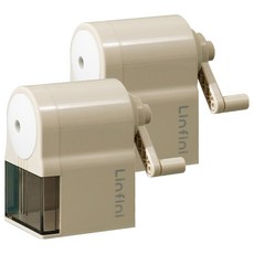 deLi 得力 摩登Point自動進鉛5段筆芯調節削鉛筆機 EH502PAS, 2個, 米色