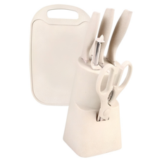 슈퍼리치 칼세트 + 수납홀더 베이지, 1세트, 6종 + 수납홀더