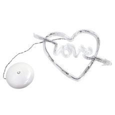 聖誕吸盤燈, 15 x 22.5cm, LOVE箭穿心, 1組