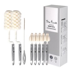 the first 奶瓶奶嘴清潔套組 B組, 360度旋轉手柄, 灰色, 1組