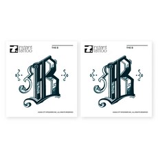 instant tattoo Derby 紋身貼紙, 2個, 單一顏色