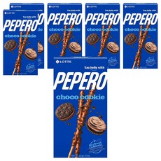 LOTTE 樂天 PEPERO黑餅乾巧克力口味餅乾棒 酥脆餅乾 濃郁巧克力 獨立包裝 方便分享, 32g, 6盒