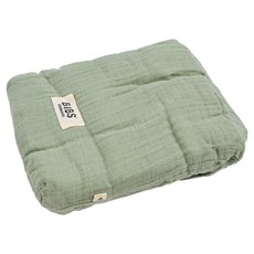 BIBS Muslin有機棉紗布包巾, 120x120公分, 1入, 灰綠色