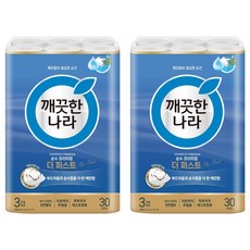 KleanNara 可綠納樂 純粹 Premium The First 天然紙漿3層高級捲筒衛生紙, 30入, 2個