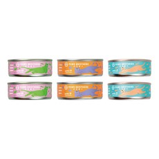 PAWS BROTHERS 肉球糧行 派對點心罐 Set 6入 全齡貓適用 營養補水又美味 成分天然無添加 品質安心有保障, 綜合, 420g, 1組