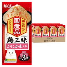 INABA CIAO 啾嚕 三昧餐包, 180g, 16袋, 蟹肉