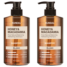 KUNDAL 昆黛爾 蜂蜜澳洲堅果香氛洗髮乳 Blanc, 500ml, 2瓶