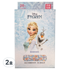 旺達 康膚寶 醫療用黏性膠帶及黏性繃帶 FZ-LQ01 冰雪奇緣, 20片, 2盒