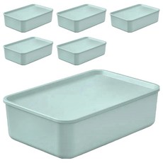 IRIS 可堆疊收納盒 附蓋 FTB-45 中 45.3 x 29.7 x 13.3cm 15L, 藍色, 6個