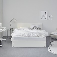 퍼니코 텐셀 본넬 필로우탑 매트리스 + 리츠 3단 서랍 수납 침대 프레임 세트 방문설치, 25cm, 상세피이지 참조