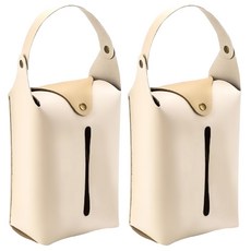 掛式衛生紙盒 2個, 12 x 8.3 x 18cm, 米白色