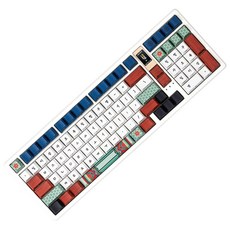 몬스타기어 화이트 LCD 한국 전통 문화 유산 단청 커스텀 풀배열 키보드, 집현전, X500 PRO, 제조사축