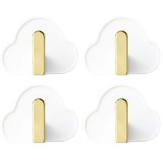 에이델라 L형 구름 열쇠 걸이, 화이트, 4개