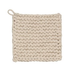 WARM HOUSE DECOR 暖&和家居 加厚杯墊 編織杯墊 編織餐墊 方形杯墊 隔熱墊 編織隔熱墊 W0150 2個, 米色, 1組