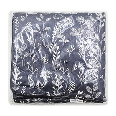 Ahtty Blanc 兒童棉質超細纖維安撫毯 柔和溫馨氛圍 吸濕透氣, 灰底植物款