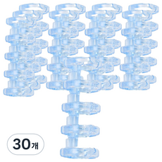 리미트 5공 투명 루즈링 바인더링 42 x 15 mm, 스카이 블루, 30개, 13mm
