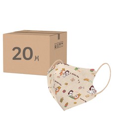 COMFIZ 康菲 兒童3D醫療口罩 狗與鹿聯名 小童 M 3~7歲, 狗與鹿家人團聚篇, 20片, 1盒