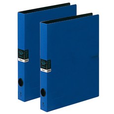 morning glory 雙色D型環活頁夾 3孔 25mm, 2個, 藍色