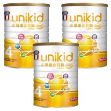 unikid 佑爾康 金貝親 OPO Premium 兒童配方 4號, 850g, 3罐