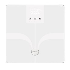 Medisana 藍牙七合一多功能體脂計 BS 320 connect 白色 精準測量體重、體脂、肌肉量, 1個