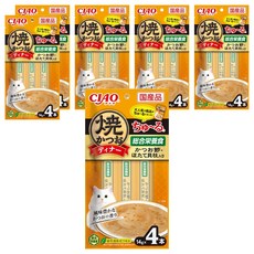 INABA 鰹魚燒肉泥, 柴魚片 + 干貝, 56g, 6袋