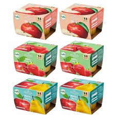 네츄럴누바 생과일 퓨레 달콤팩 200g x 3종 세트, 사과, 딸기, 사과 + 배 혼합맛, 2세트