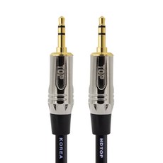HDtop 韓國製3.5立體聲公對公音源線1m, 金屬黑, 1個, HT-TP2714