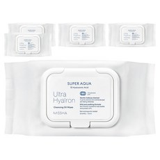 미샤 수퍼 아쿠아 울트라 히알론 클렌징 오일 티슈, 30매입, 5개
