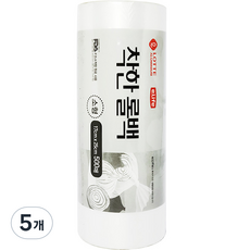 롯데이라이프 착한 롤백 소 17cm x 25cm, 소(S), 500개입, 5개