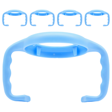 PUKU 藍色企鵝 寬口奶瓶把手, 適用6個月以上寶寶, 食品級PP材質, 易組裝拆卸, 不含干擾內分泌化學物質, 水色, 5個