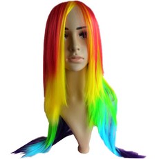 派對角色扮演活動彩虹假髮, 混合顏色, 1個