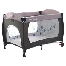 EMC 折疊嬰兒床 附平面蚊帳, 棕色