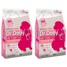 인터펫코리아 강아지 닥터도비 기능성 사료, 장건강/유산균, 2kg, 2개