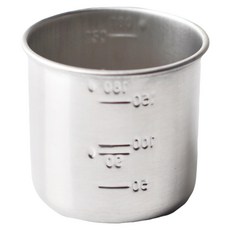 関川鋼販 18-8量米杯 304不鏽鋼 一合(180ml), Stainless Steel, 180, 1入