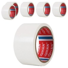 iQIHAN 다다 고점도 강력 면 테이프 50mm x 20m, 흰색, 6개