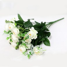 JOART 人造娜娜玫瑰掃墓花束, 奶油色