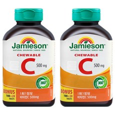 Jamieson 健美生 維他命C咀嚼錠 橘子口味 120顆入, 168g, 2個