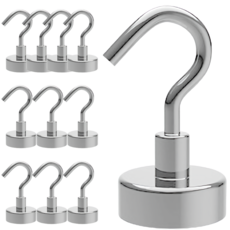 리빙홈디테일 초강력 고리자석 12mm, 실버, 11개