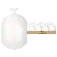 comet 抽取式回收塑膠袋 乳白色, 60L, 1200個