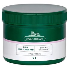 VT COSMETICS 老虎積雪草溫和爽膚棉 BHA成分 雙面設計 清潔毛孔 130ml, 60片, 1罐