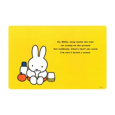 kanesho 金正陶器 膠餐墊 聚丙烯材質（耐熱60°C）, 43.5 x 28cm, Miffy 黃色, 1個