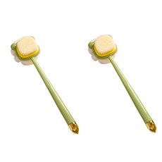 Allode 雙面清潔沐浴刷, TYPE03 綠色(刷毛), 1個, 2入