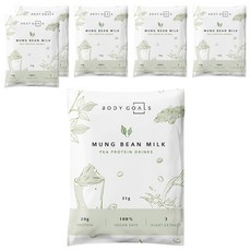 Body Goals 豌豆蛋白飲 綠豆沙,31g,6包,植物性蛋白,無乳糖,方便攜帶