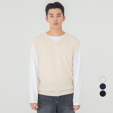 CARET 男士日常V領針織背心